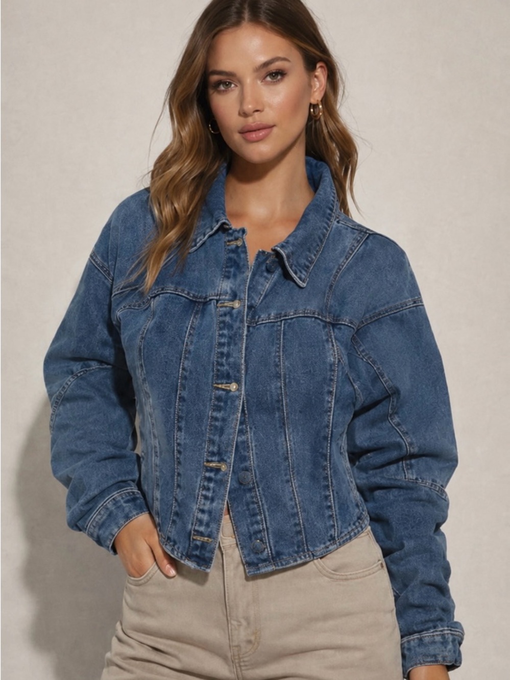 PrettyLittleThing Light Blue Denim Jacket